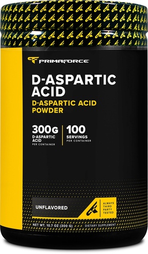 [BRSW2CY5CB4GADLP] Primaforce D-Aspartic Acid 300 Grams (100 Servings), Unflavored, Vegetarian, Non-GMO