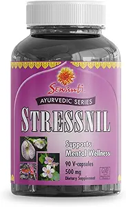 [BRSRMFQZBB4GC3LJ] Sewanti Ayurvedic Stressnil Capsules - Herbal Relaxation Supplement- High Potency Extract Capsules 500mg