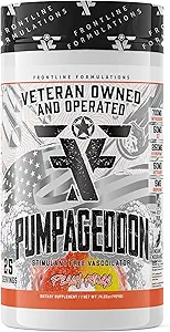 [BRSROZIKCUPBUCLK] Pumpageddon, Non Stim Pre-Workout Powder, Explosive Workouts, Insane Endurance, Skin Splitting Pumps, Veteran Owned and Operated, Packaging May Vary (25 Servings, Peach Rings)