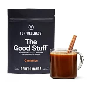 [BRSROZYOBUNROAL4] For Wellness The Good Stuff Performance – Coffee Booster | Collagen + MCT Powder Supplement with L-Theanine and Antioxidants for Jitter-Free Energy & Stamina | Non-Dairy, Keto-Friendly, 30 Servings
