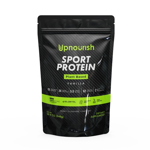 [BRSRA2Y7BN5AIFD5] Vegan Sport Protein Powder Vanilla – 30g Plant Based Protein, VELOSITOL, BCAAs, Organic Greens & Fruits, Probiotics, Tart Cherry for Post Workout Recovery, Inform Sports Certified Keto - 20 servings