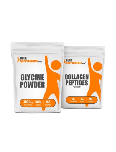 [BRSRAZAFOAIWYCD7] BulkSupplements Glycine 500g + Collagen Peptides 1kg Bundle