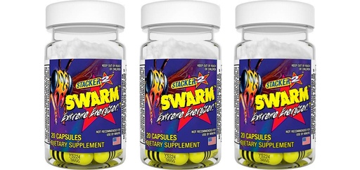 [BRSWIZT2BENR2HT6] Swarm Extreme Energizer 20 Capsules (Pack of 3)