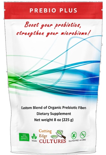 [BRSWK2T7BQCBGYDI] Cutting Edge Cultures Prebio Plus Prebiotic Fiber Powder Best Custom Blend of Organic Prebiotic Fibers Dietary Supplement 8 oz