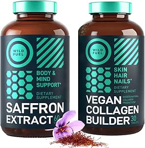 [BRSRMYDQBAAWYYD7] WILD FUEL Vegan Collagen Builder and Saffron Extract Vegan Bundle