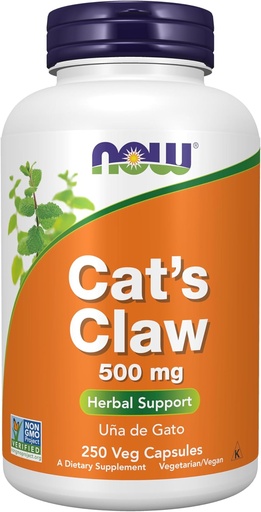 [BRSWIYYPOMNWEYDO] NOW Supplements, Cat's Claw 500 mg, Non-GMO Project Verified, Herbal Supplement, 250 Count (Pack of 1)