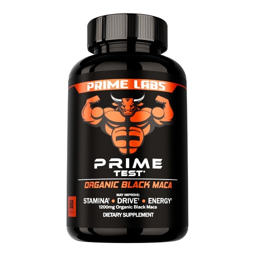[BRSROAL2PIFB4YLP] Prime Labs Organic Black Maca Root Capsules 1,200mg - Stamina, Drive, Energy, Vitality - Peruvian 20:1 Extract - for Men & Women - 60 Count