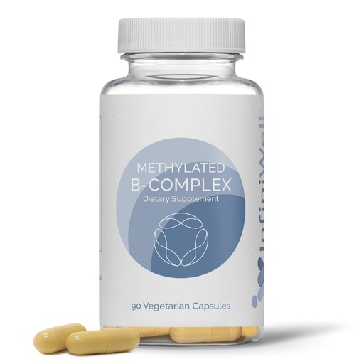 [BRSROGAFAF7Q4ETF] InfiniWell Methylated B Complex - Methylated Multivitamin with B Vitamins - High-Potency, Active Forms for Nervous System, Immune & Adrenal Health - Promotes Healthy Methylation (90 Capsules)