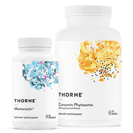 [BRSRAFANDN7BQYDZ] THORNE - Curcumin Phytosome Sustained Release (120 Capsules) & Memoractiv (60 Capsules) Bundle - Supports Joint Health, Muscle Health & Healthy Aging - Dairy Free, Soy Free, Gluten Free