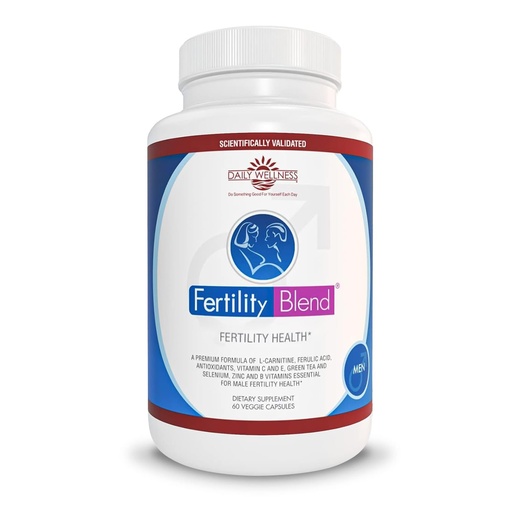 [BRSWI2YNAF6B4CDA] Daily Wellness for Men - Male Fertility Supplements, Vitamin Blend Pills - Male Count Pre-Conception for Him - Fertility Supplements for Men - 60 Capsules, 1 Pack