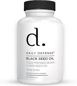 [BRSRAZQQCIDWACD5] Cold Pressed Black Seed Oil Capsules - 90 Count - Nigella Sativa for Hair, Skin & Enhanced Immunity - Vegan, Gluten-Free, Non-GMO Black Cumin Seeds Oil