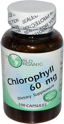 [BRSWK2YOPIMWMYLY] World Organic Mega Chlorophyll, 100 mg, Capsules, 60 capsules