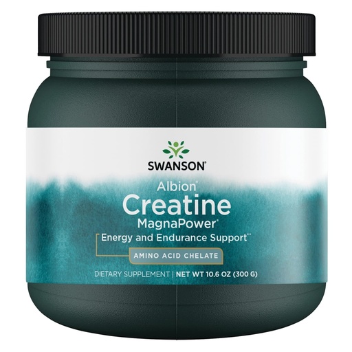 [BRSWGAANDF7BMADF] Swanson 100% Pure Creatine MagnaPower - Magnesium Creatine Chelate - 300 Grams (10.6 oz) Pwdr - 60 Servings