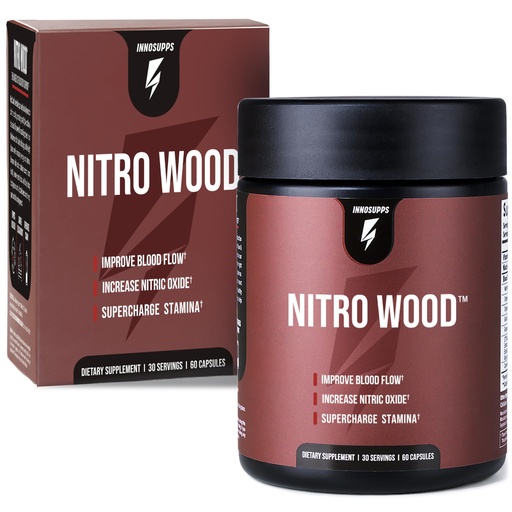 [BRSW2GT6CUPBO2A4] InnoSupps Nitro Wood - Nitric Oxide Booster for Men - Supports Blood Flow, Circulation & Male Performance - Beet Root & Citrulline Formula for Stamina, Endurance & Size - 60 Veg Capsules, 30 Servings