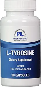 [BRSWIZQDBF4QIE3C] Progressive Labs L-Tyrosine Supplement, 90 Count