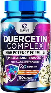 [BRSRMYACCQNA42QZ] Quercetin Supplement 1000mg - Natural, Plant-Based Support for Immune, Cellular, Respiratory & Seasonal Changes - Extra Strength Quercetin Dihydrate from Sophora Japonica - 120 Veggie Capsules