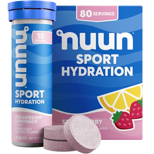 [BRSWK2QHDEBW2AD4] Nuun, Electrolyte Drink Tabs Strawberry Lemonade, 8 Count, 1.9 Ounce