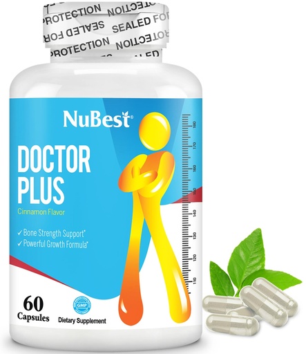 [BRSWYYYOORYWCYD4] NuBest Doctor Plus with Calcium, Vitamin D3, Vitamin K2 (MK7), Magnesium Capsules for Bone Strength, Healthy Bones, Immunity, Calcium Max Absorption for Age 10+ | 60 Capsules | 1 Month Supply