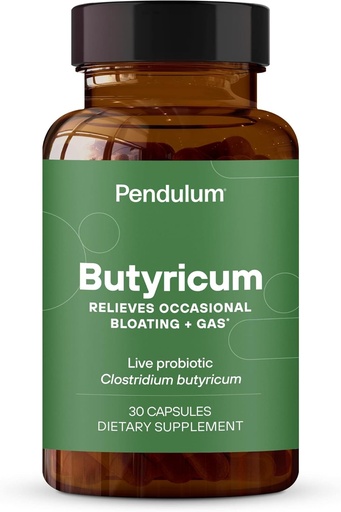 [BRSRM2QYCJ6R4A3X] Pendulum GI Repair | A Probiotics Supplement and Men - Increases Butyrate, Improves Gut Health, Relieves Occasional GI Discomfort, Bloating, & Diarrhea. Contains Clostridium Butyricum, 30 Count