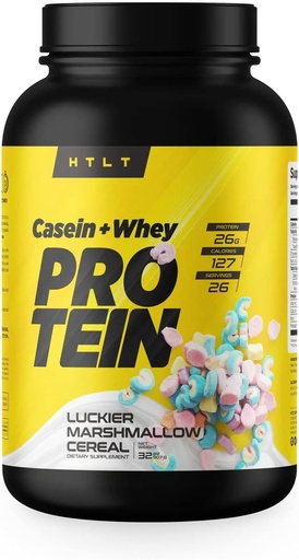 [BRSRMC3QAV7GYGY4] Casein + Whey Protein by HTLT | Whey & Casein Protein Shake Powder | Slow-Release Whey & Casein Protein for Sustained Energy | Casein Protein Powder for Baked Treats, Luckier Marshmallow Cereal