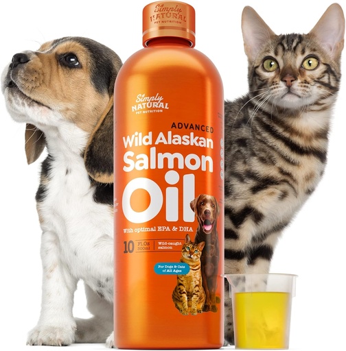 [BRSW2BD6DIFQY3D2] Salmon Oil for Dogs and Cats, Wild Alaskan Salmon Oil for Dogs Skin, Coat and Joint, Omega 3 Fish Oil, Dogs and Cats Immune System Support, Epa and Dha, 300 ml Dog Shedding Supplement