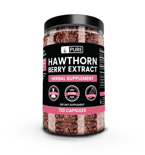 [BRSWYZIHAEJQ4DLK] PURE ORIGINAL INGREDIENTS Hawthorn Berry Extract (730 Capsules) Pure & Natural, No Additives Or Fillers