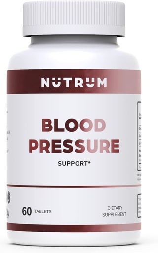 [BRSRMBD4C4ARYYLL] Blood Pressure Support, Vegan Dietary Supplement for Normal Heart and Circulatory Health, Natural Herbal Wellness Formula with Olive Leaf, Grape Seed, and Garlic Bulb Extract, 60 Tablets