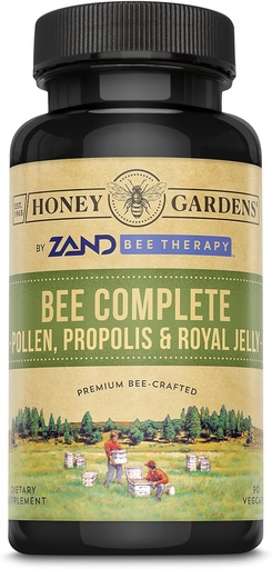 [BRSWIYYMPMHB4CDK] Honey Gardens Bee Pollen Royal Jelly and Propolis Capsules, 90 Count