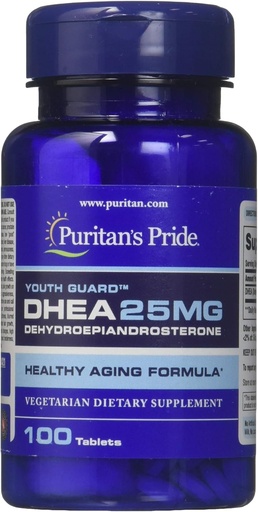 [BRSWIZIYBUMBACI5] Puritan's Pride DHEA 25 mg Tablets, 100 Count