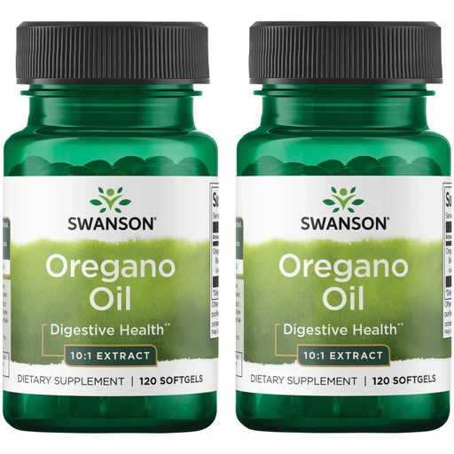[BRSWYZIOOR7G2FD5] Swanson Oregano Oil 10:1 Extract Digestive and Respiratory Health Supplement for Adults Seeking Natural GI and Urinary Tract Support - 150 mg (120 Softgels, 2 Pack)