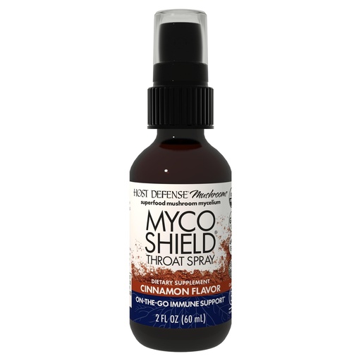 [BRSWKZYBCIGQI3D6] Host Defense MycoShield Throat Spray, Cinnamon, 2 fl oz | Immune Health Support, Dietary Mushroom Supplement with Chaga, Reishi, Turkey Tail and More, 142 Servings