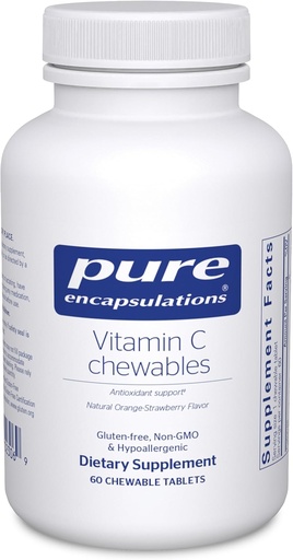 [BRSWYA3RCACBMGQ7] טהור Encapsulations ויטמין C Chewables | תמיכה פונקציונליות חיסונית בריאה ותמיכה אנטיoxidant* | 60 טבליות Chewable