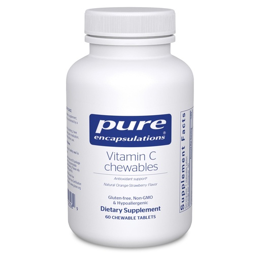[BRSWYA3RCACBMGQ7] Pure Encapsulations Vitamin C Chewables | Support for Healthy Immune Function and Antioxidant Support* | 60 Chewable Tablets | Natural Orange-Strawberry Flavor