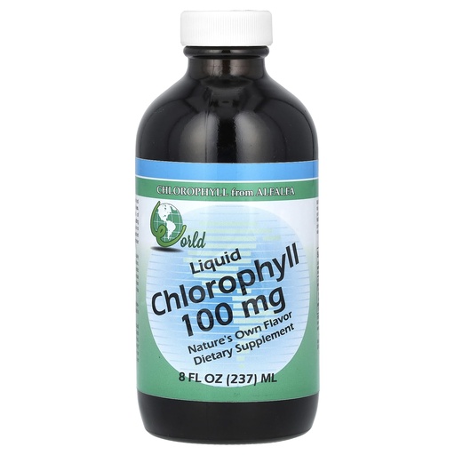 [BRSWIYT3PMDGGFLE] World Organic - Chlorophyll Liquid 100mg, 8 oz liquid