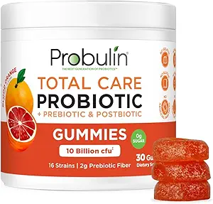[BRSROAAFA4ARYYDH] Total Care Probiotic + Prebiotic + Postbiotic Gummies - Peach Mango 30ct