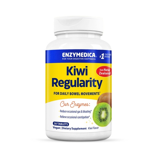 [BRSWY2QTCEDWCHLH] Enzymedica Kiwi Regularity - Bowel Movement Supplement for Women & Men, Occasional Constipation Support, Reduces Gas & Bloating, Daily Digestion & Gut Health Support for Adults - 30 Chewable Tablets