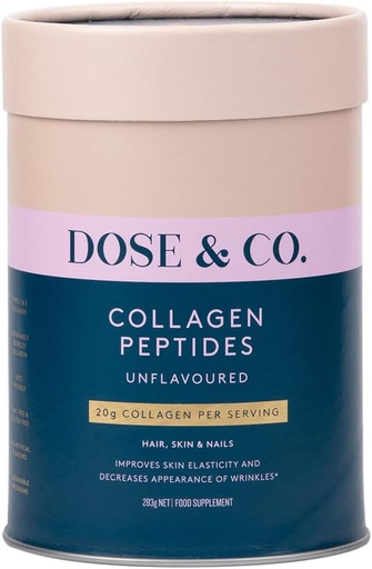 [BRSRMYAYDN7QAFLB] DOSE & CO. Pure Collagen Peptides for Hair, Skin & Nails, Unflavored - 10oz Powder Supplement