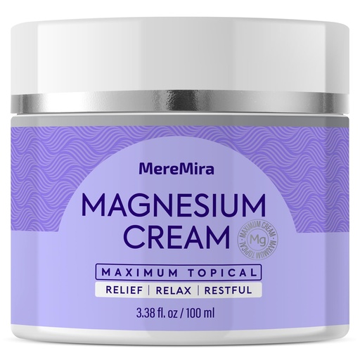 [BRSRAEIFBFYWE3LG] Magnesium Cream for Sleep & Muscle Relief: Topical Night Calming & Deep Relaxation Lotion - Restless Cramps Leg & Joint Care Lotion - Lavender 3.38 Fl. Oz.