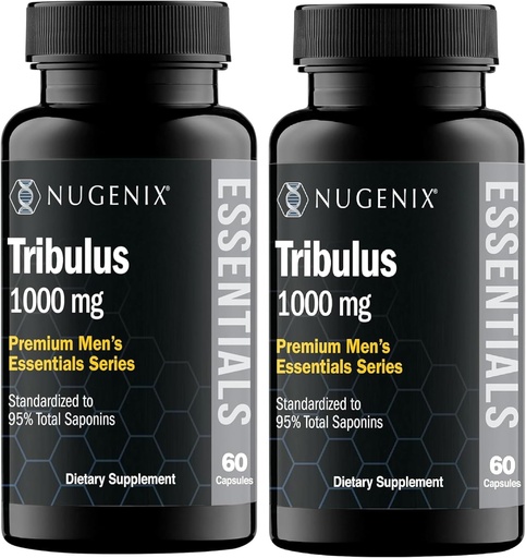 [BRSRAHD3OQCBQ3YV] Nugenix Essentials Tribulus Terrestris for menn ekstrakt - 95% Total Saponins, 1000 mg høy styrke, ekstra styrke, 120 teller