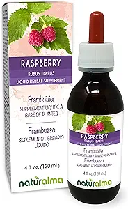 [BRSRMYYEAQOQEFDA] Naturalma Raspberry (Rubus idaeus) Leaf Alcohol-Free Tincture - 4 fl oz Liquid Extract in Drops - Herbal Supplement - Vegan