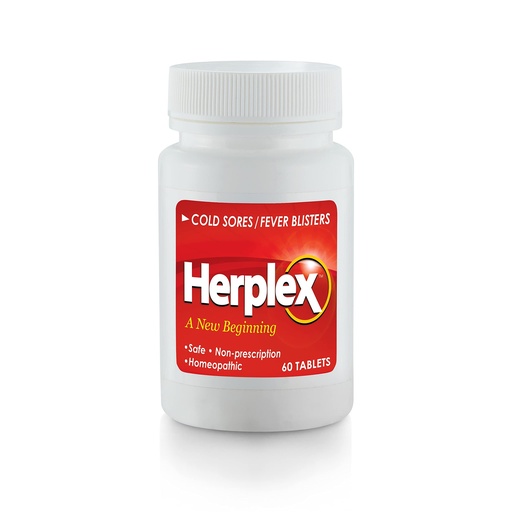[BRSW2CQZAAHBGCDH] Herplex Premium Tablets | Helps Against Outbreaks & Cold Sores with No Side Effects | Helps to Quickly Ease & Reduce Symptoms of Cold Sore, & Fever Blisters | 60 Tablets