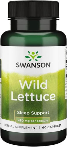 [BRSWGGIOPMIRU3L7] Swanson Full Spectrum Wild Lettuce 450 Milligrams 60 Capsules