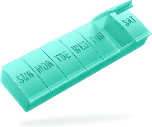 [BRSW2GA6AEIQ22TK] Barhon Pill Organizer Large, Weekly Medicine Pill Organizers, 7 Day Pills Box Case Travel for Big Vitamin Supplements Fish Oil, Green