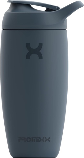 [BRSW2HQBDIJWOCDX] Promixx Pursuit Shaker Bottle - Insulated Stainless Steel Shaker Cup - 18oz - Midnight Blue