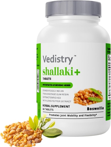[BRSROBAYBB7R423X] Shallaki Boswellia Serrata Extract Supplements for Women | 700mg Herbal Capsules for Bone and Joint Wellness | Indian Frankincense Supplement | 60 Vegan Tablets