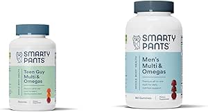 [BRSROAIKCUFA4F3X] SmartyPants Teen Guy Multivitamin Gummies: Omega 3 Fish Oil (EPA/DHA) & Multivitamin for Men