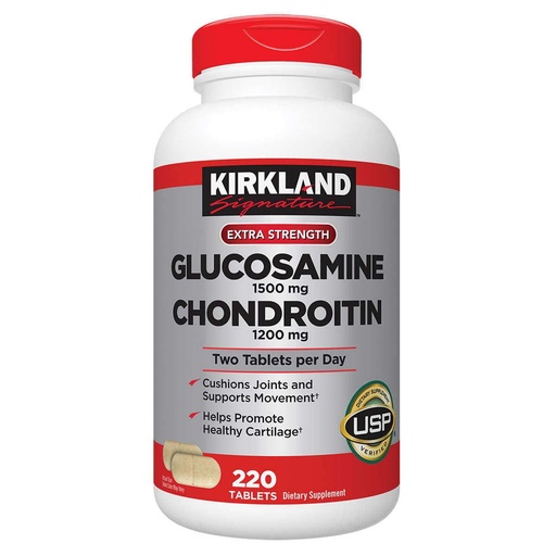[BRSWKGACCAIBEF3G] Kirkland Signature Glucosamine & Chondroitin, 220 Tablets (2 Pack)