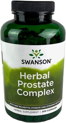 [BRSWKHYQAJ5BGC3K] Swanson Herbal Prostate Complex - Men's Supplement - Features Pygeum, Saw Palmetto & Stinging Nettle - (200 Capsules)