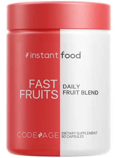 [BRSRMZ33BV7GCA3V] Codeage Instantfood Fast Fruits, Over 15 Fruits Powders Equivalent All-in-One, Vegan Daily Whole Food Vitamins - Berries, Antioxidant Polyphenols & Bioflavonoid Multivitamin, Non-GMO, 90 Capsules