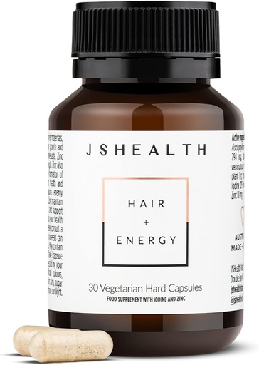 [BRSWGGTRCEMBOAI7] JSHealth Vitaminer hår og energi Formel - hår & skalp support supplement med jod og zink - 30 kapsler